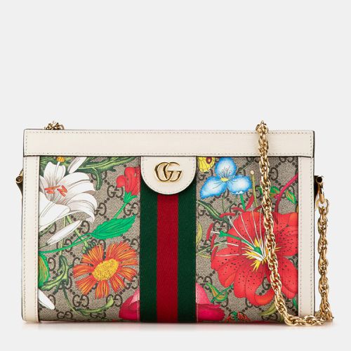 Small GG Supreme Flora Ophidia Chain Shoulder Bag - Gucci - Modalova