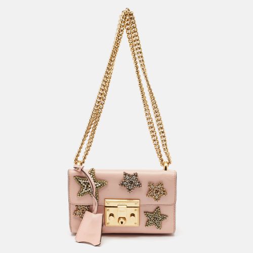 Leather Small Star Beads Padlock Shoulder Bag - Gucci - Modalova