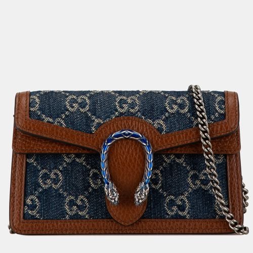 Brown Super Mini GG Denim Dionysus Crossbody Bag - Gucci - Modalova