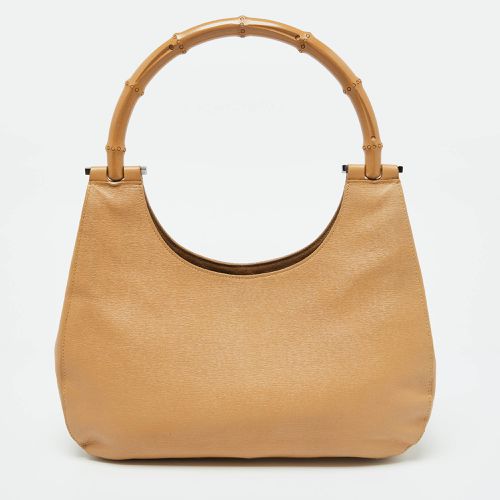 Leather Bamboo Handle Hobo - Gucci - Modalova