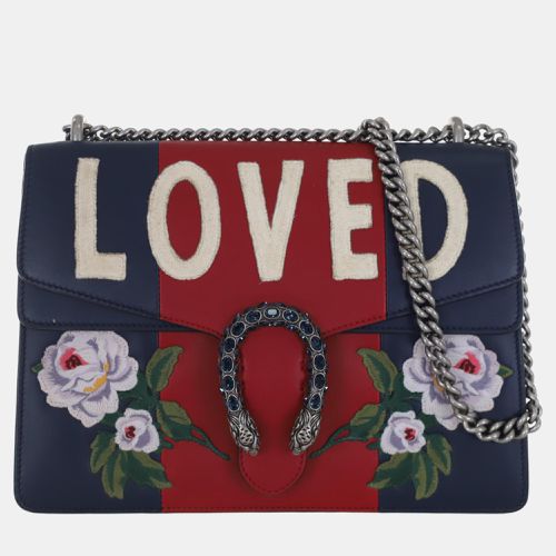 Red/Blue Leather Medium Loved Dionysus Shoulder Bag - Gucci - Modalova