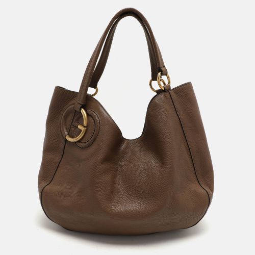 Gucci Brown Leather Twill Tote - Gucci - Modalova