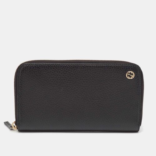 Leather Interlocking G Zip Continental Wallet - Gucci - Modalova