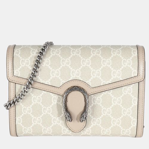 White GG Supreme Canvas Dionysus Mini Chain Wallet - Gucci - Modalova