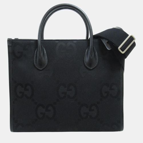 Canvas Leather Jumbo GG Bag - Gucci - Modalova