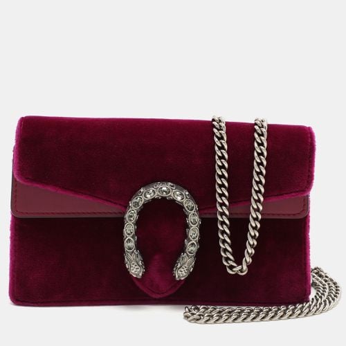 Velvet and Leather Super Mini Dionysus Crossbody Bag - Gucci - Modalova