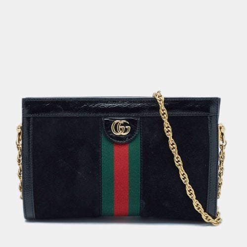 Patent Leather and Suede Small Ophidia Shoulder Bag - Gucci - Modalova