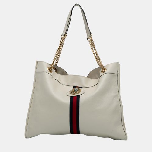 Large Web Leather Rajah Tote - Gucci - Modalova