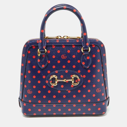 Red Polka Dot Leather Horsebit 1955 Bag - Gucci - Modalova