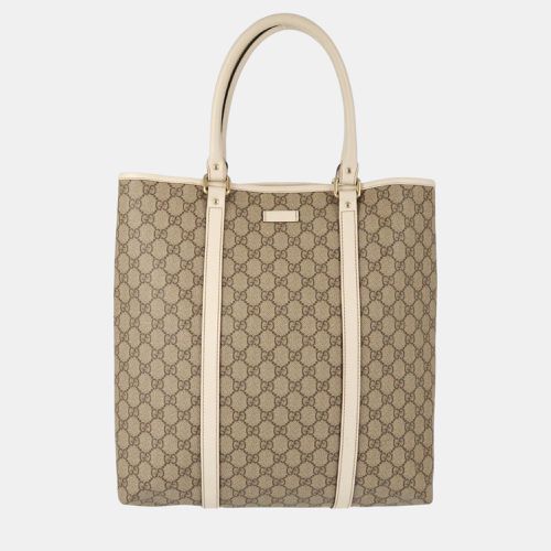 Gucci Gray White GG Tote Handbag - Gucci - Modalova