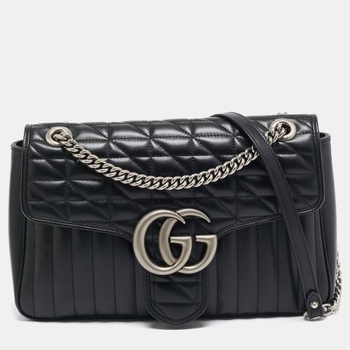 Mixed Matelassé Leather Medium GG Marmont Shoulder Bag - Gucci - Modalova