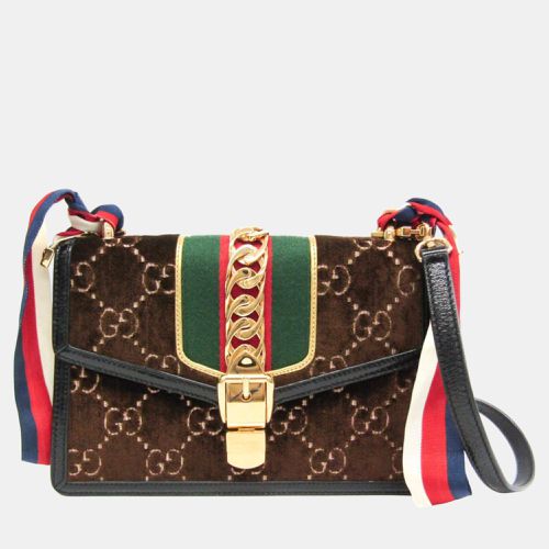 Sherry Line Sylvie Leather Suede Shoulder Bag - Gucci - Modalova