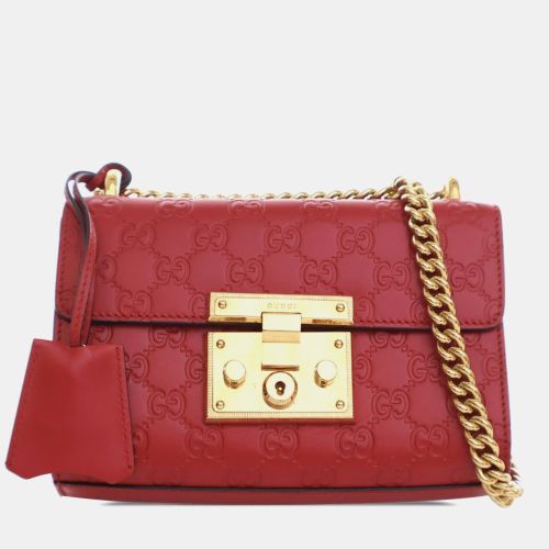 Leather Small ssima Padlock Crossbody - Gucci - Modalova