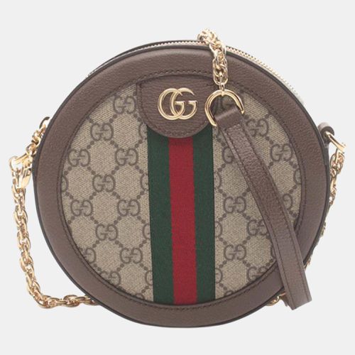 Brown Mini GG Supreme Round Ophidia Crossbody - Gucci - Modalova