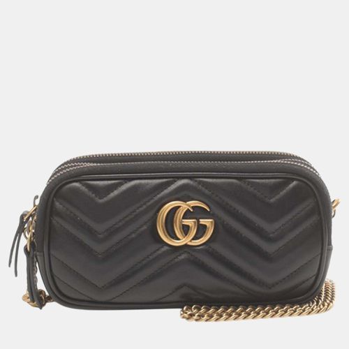 Mini Leather GG Marmont Triple-Zip Crossbody - Gucci - Modalova