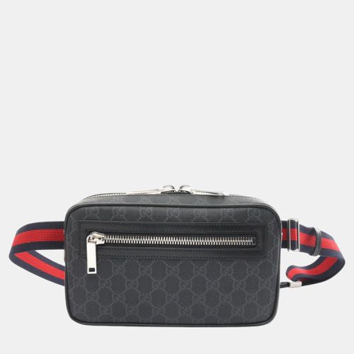 Coated Canvas Leather Grey Gg Supreme Belt Bag - Gucci - Modalova