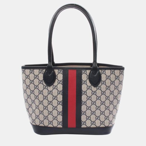 Coated Canvas Leather Multicolor Ophidia Gg Supreme Small Tote Bag - Gucci - Modalova