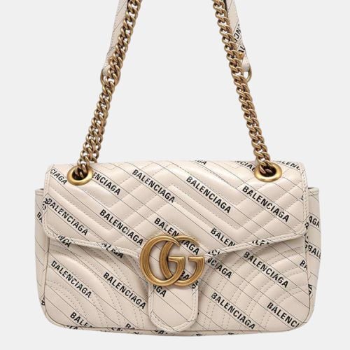 Leather Gg Marmont Shoulder Bag - Gucci - Modalova