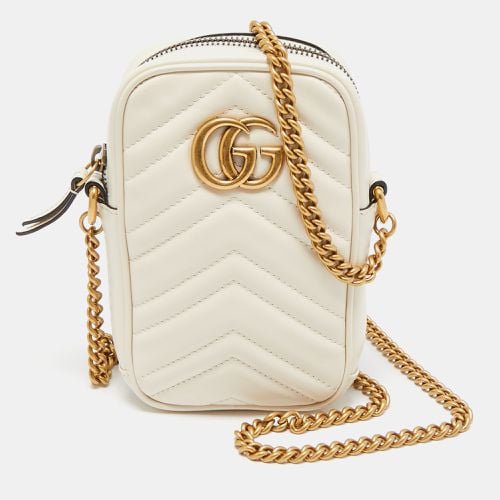 Off Matelassé Leather Mini GG Marmont Shoulder Bag - Gucci - Modalova