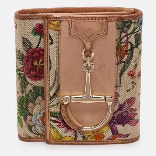 Canvas and Leather Horsebit Trifold Wallet - Gucci - Modalova