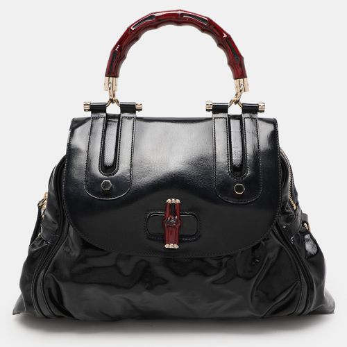 Coated Nylon and Leather Dialux Pop Bamboo Top Handle Bag - Gucci - Modalova