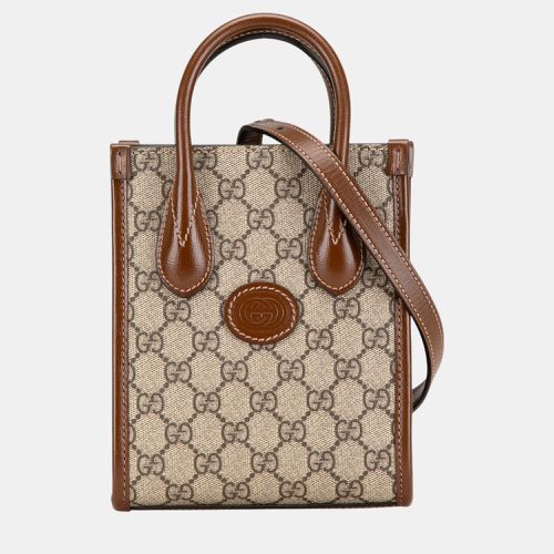 Mini GG Supreme Interlocking G Satchel - Gucci - Modalova