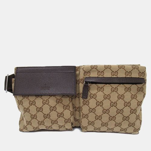 GG Canvas Double Pocket Belt Bag - Gucci - Modalova