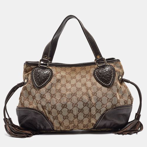 Brown GG Canvas and Leather Tribeca Satchel - Gucci - Modalova