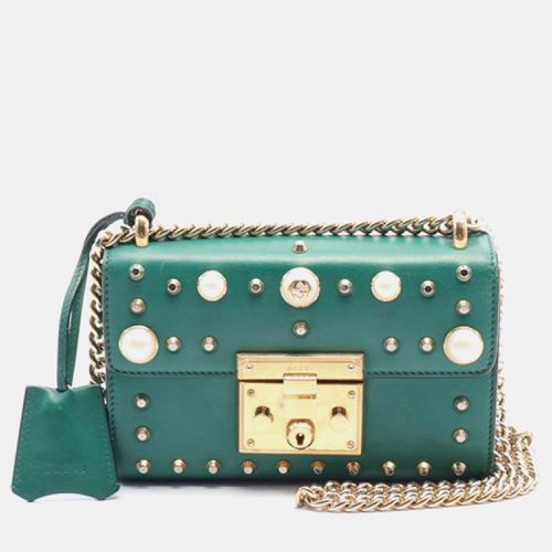 Small Pearl Studded Padlock Crossbody - Gucci - Modalova