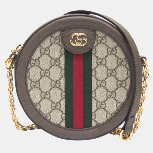 Brown Ophidia GG Mini Round Shoulder Bag - Gucci - Modalova