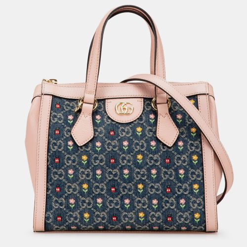 GG Denim Embroidery Small Ophidia Satchel Bag - Gucci - Modalova