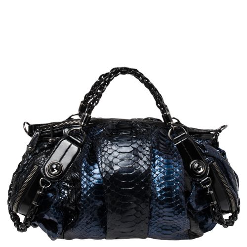 Black Python Galaxy Satchel - Gucci - Modalova