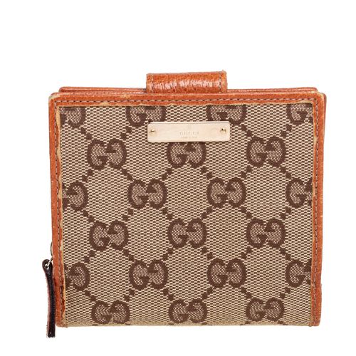 GG Canvas Zip Around French Compact Wallet - Gucci - Modalova