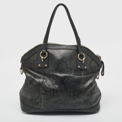 Black Python and Leather Interlocking G Charm Bag - Gucci - Modalova