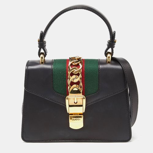 Leather Mini Sylvie Top Handle Bag - Gucci - Modalova