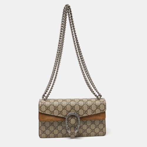 GG Supreme Canvas and Suede Small Rectangular Dionysus Shoulder Bag - Gucci - Modalova