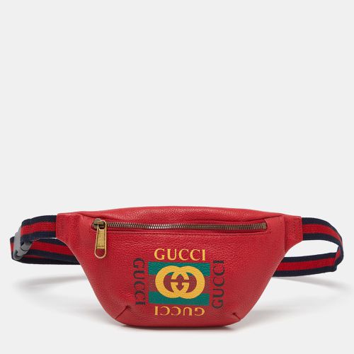 Gucci Red Leather Logo Web Belt Bag - Gucci - Modalova