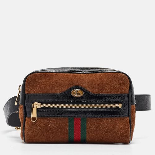 Black/ Suede and Patent Leather Ophidia Belt Bag - Gucci - Modalova