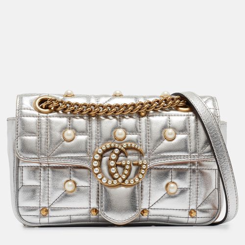 Matelassé Leather Mini GG Marmont Pearl Shoulder Bag - Gucci - Modalova