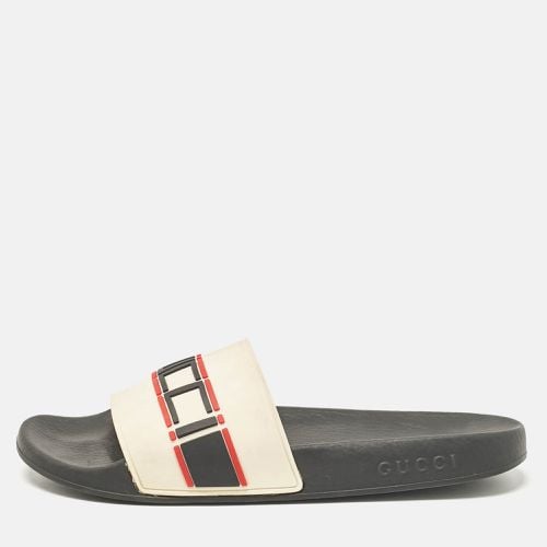 Off Rubber Embossed Logo Slides Size 40 - Gucci - Modalova