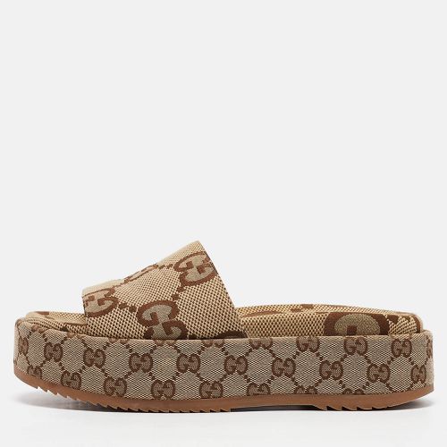 Jumbo GG Canvas Platform Slides Size 38 - Gucci - Modalova