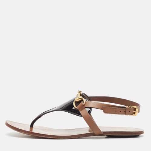 Brown gucci thong sandals online