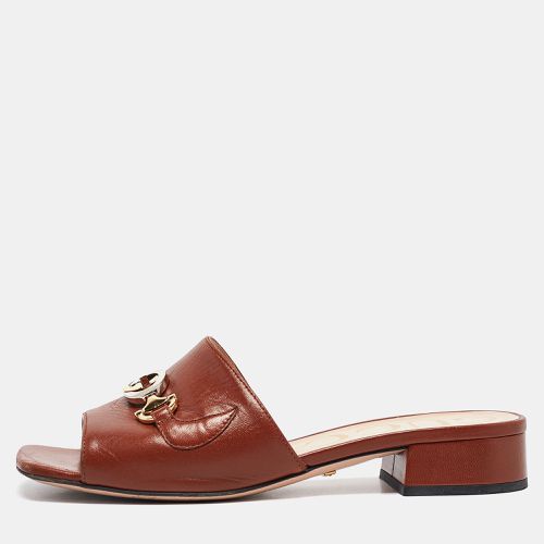 Leather Zumi Slide Sandals Size 36 - Gucci - Modalova