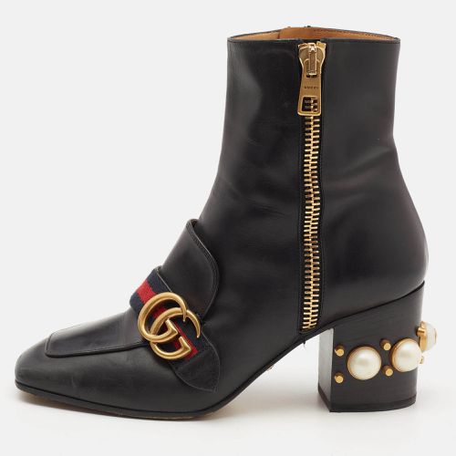 Leather Web Ankle Length Boots Size 37.5 - Gucci - Modalova