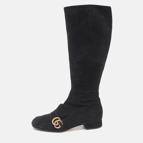 Suede GG Marmont Knee Length Boots Size 37.5 - Gucci - Modalova