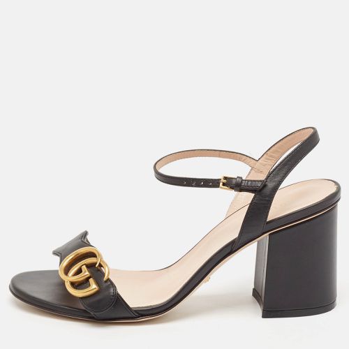 Leather GG Marmont Ankle Strap Sandals Size 37 - Gucci - Modalova