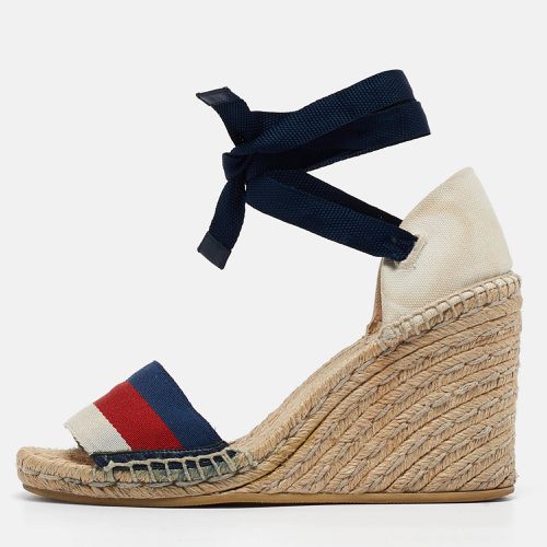 Tricolor Canvas Lilibeth Espadrille Sandals Size 37 - Gucci - Modalova