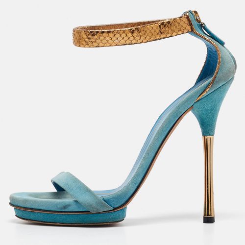 Suede Kelis Ankle Strap Sandals Size 38 - Gucci - Modalova