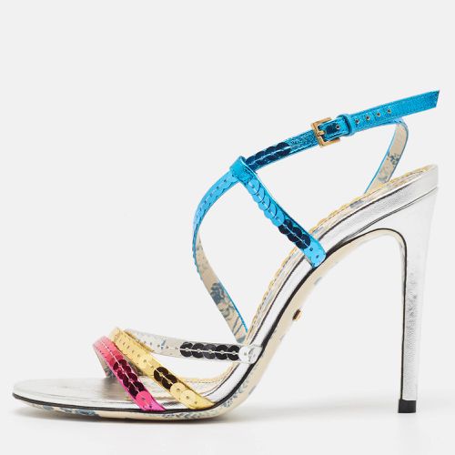 Sequins and Leather Strappy Sandals Size 36 - Gucci - Modalova