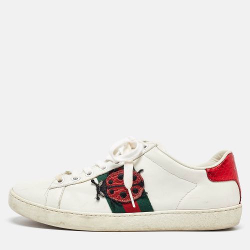 Red Leather and Snake Embossed Leather Ace Pineapple Sneakers Size 36 - Gucci - Modalova